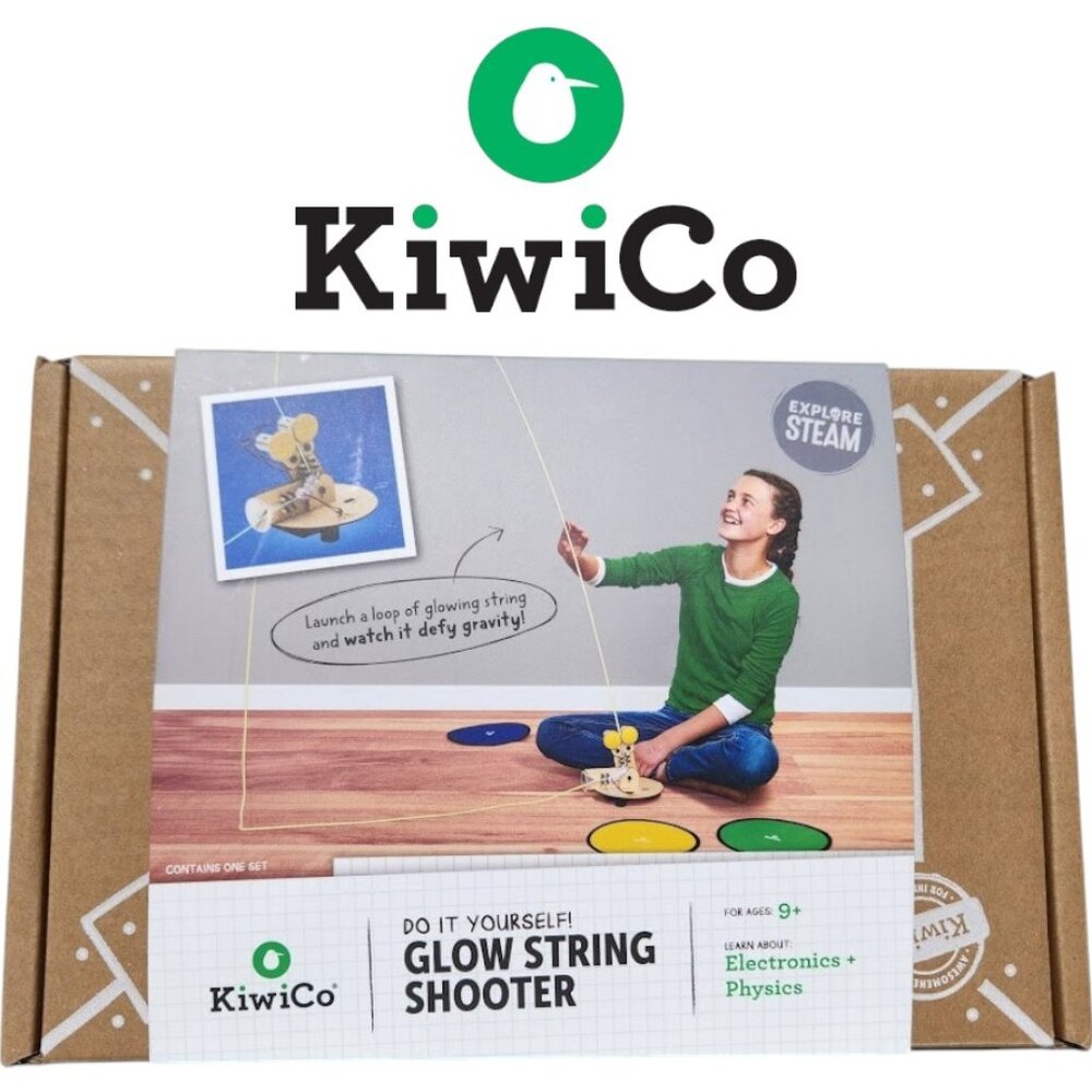KiwiCo Kiwi Co. Glow String Shooter Science Kit STEM DIY Craft Set Physics